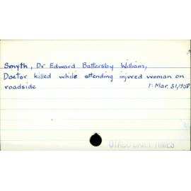 Smyth, Dr Edward Battersby William