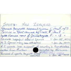 Sports - New Zealand