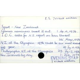 Sport - New Zealand.