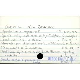 Sports - New Zealand