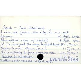Sport - New Zealand