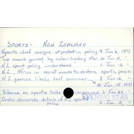 Sports - New Zealand