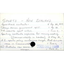 Sports - New Zealand