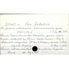 Sport - New Zealand.