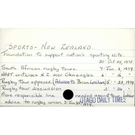 Sports - New Zealand