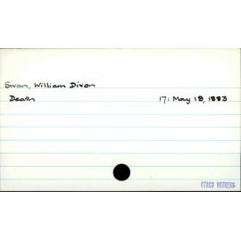 Swan, William Dixon