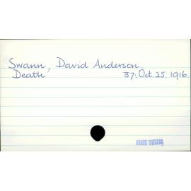 Swann, David Anderson