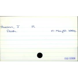 Swann, J R