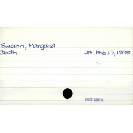 Swann, Margaret