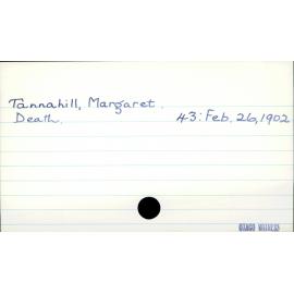 Tannahill, Margaret