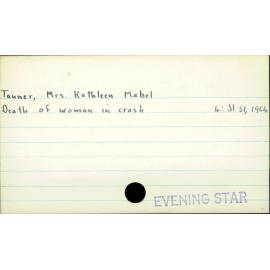 Tanner, Mrs Kathleen Mabel