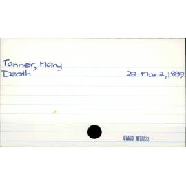 Tanner, Mary
