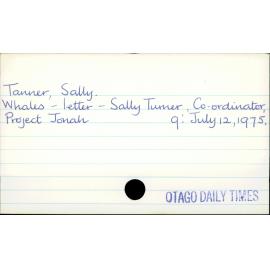 Tanner, Sally.