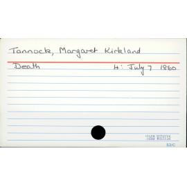 Tannock, Margaret Kirkland 