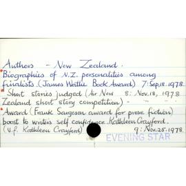 Authors - New Zealand 