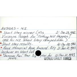 AUTHORS - N. Z. 