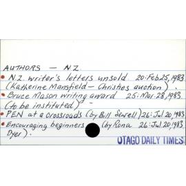 AUTHORS - N. Z. 