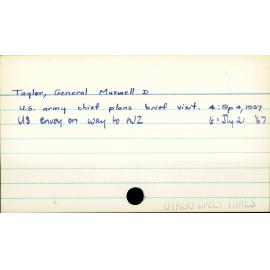 Taylor, General Maxwell D