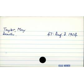 Taylor, May