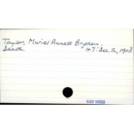 Taylor, Muriel Anness Bryden