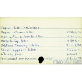 Taylor, Peter Lethbridge