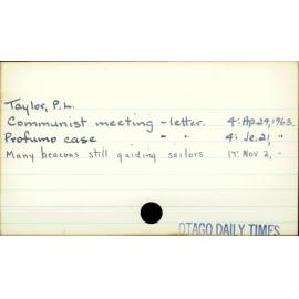 Taylor, P L