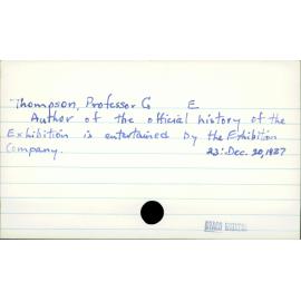 Thompson, Professor G.E.