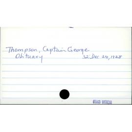 Thompson, Captain George