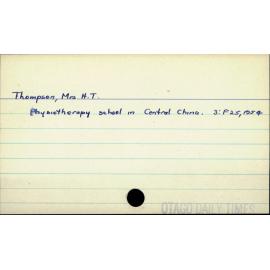 Thompson, H T