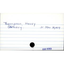 Thompson, Harry