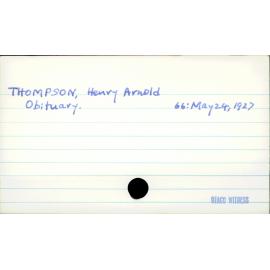 THOMPSON, Henry Arnold