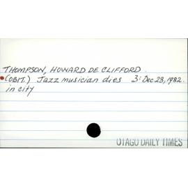 Thompson, Howard De Clifford