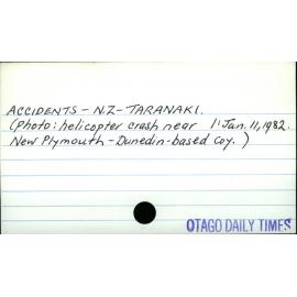 Accidents - New Zealand - Taranaki