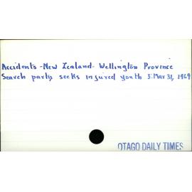 Accidents - New Zealand - Wellington Province 