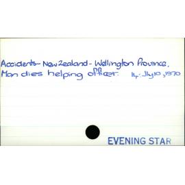 Accidents - New Zealand - Wellington Province 