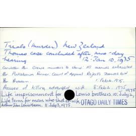 Trials (Murder) - New Zealand