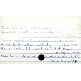 Trials (Murder) - New Zealand