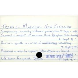 Trials - Murder - New Zealand