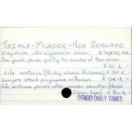 Trials - Murder - New Zealand