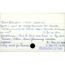 Trials (Murder) - New Zealand