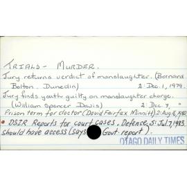 Trials (Murder) - New Zealand