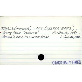Trials (Murder) - New Zealand - Lester Epps