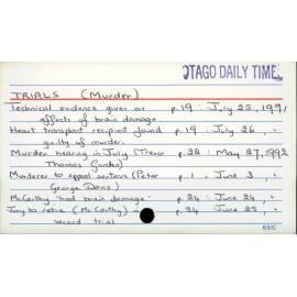 Trials (Murder) - New Zealand