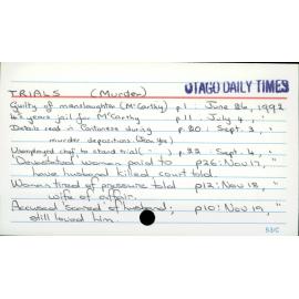 Trials (Murder) - New Zealand