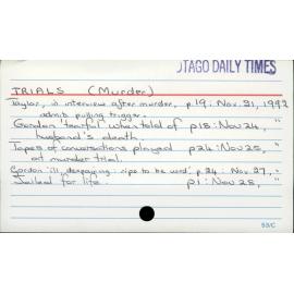 Trials (Murder) - New Zealand