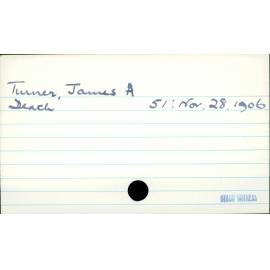 Turner, James A