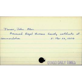 Turner, John Alan