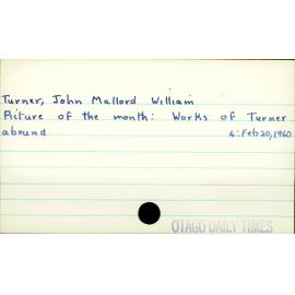 Turner, John Mallord William