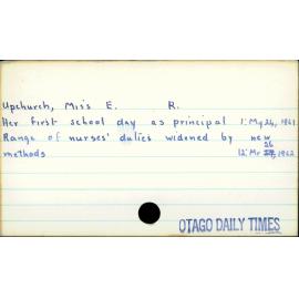 Upchurch, Miss E.         R.