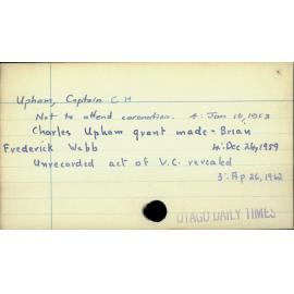 Upham, Captain C.H.